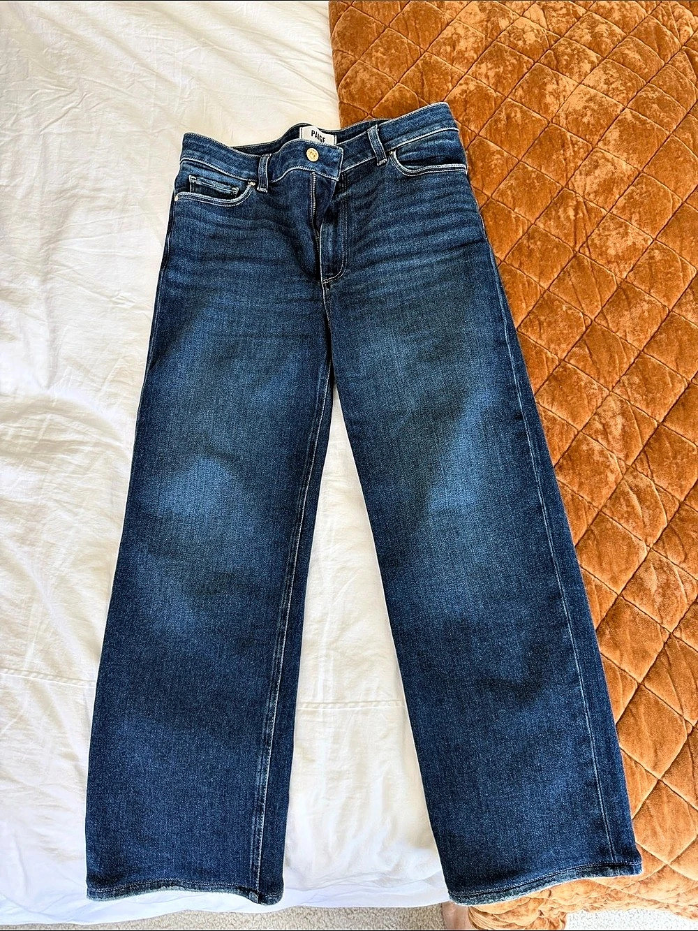 Paige Anessa Straight Leg Jeans in Blue Waist 29 Like New